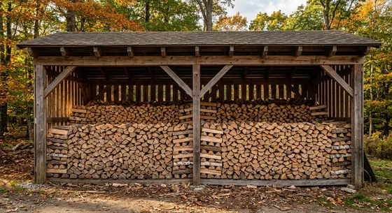 Укладка дров в Пензе, улица Сосновая, 39